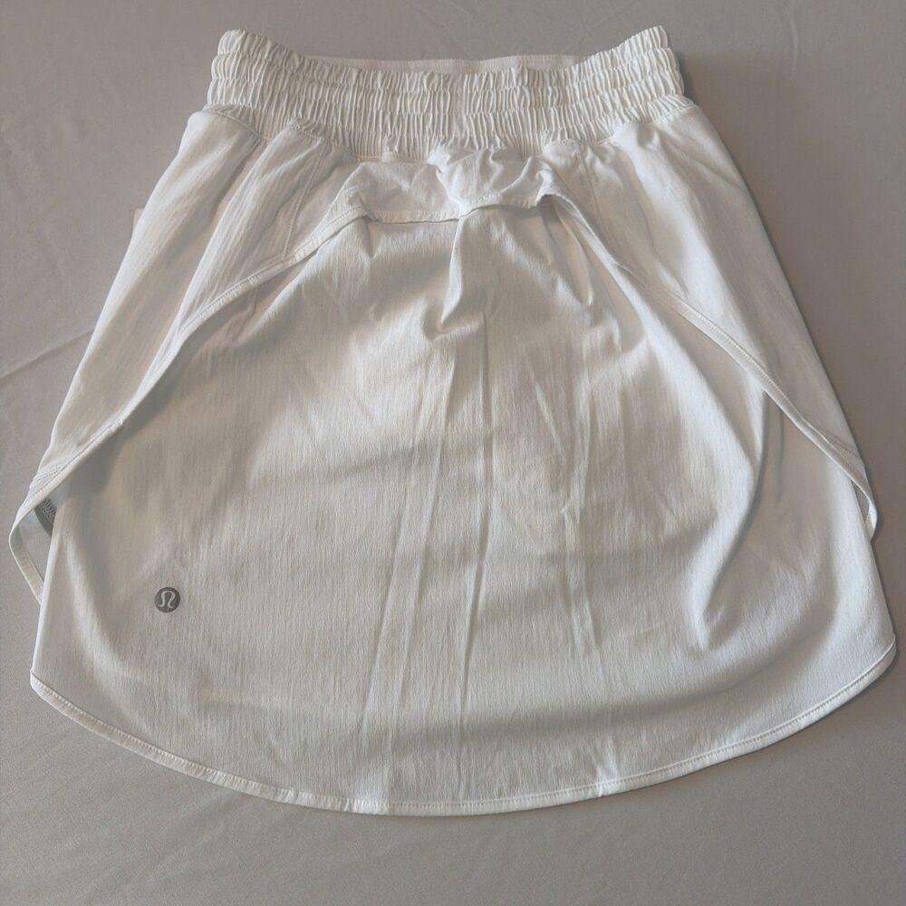 NWT Lululemon Sz 2 Long Hotty Hot HR High-Rise White Athletic Skirt Skort Tennis - Picture 8 of 16